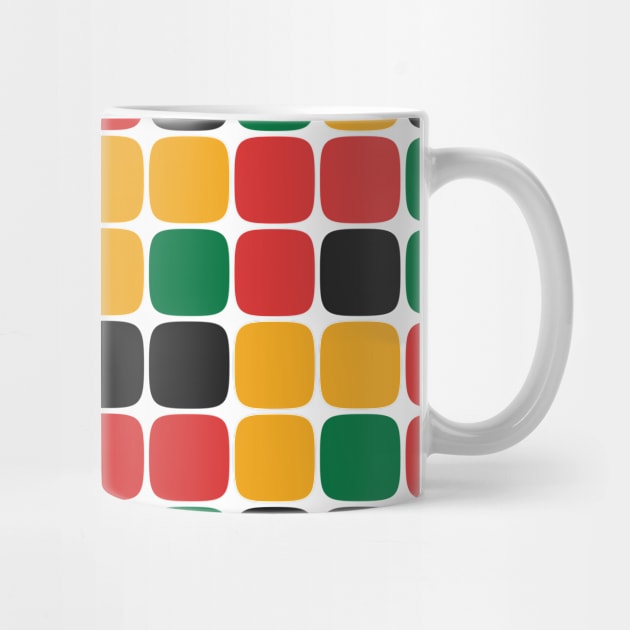 Squircle Pattern (Rasta Colours) by John Uttley